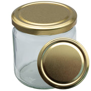 Twist-Off Honigglas mit Metalldeckel